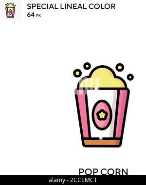 Pop Mais Spezielle Linienfarbe Symbol. Illustration Symbol Design Vorlage für Web mobile UI-Element. Stock Vektor