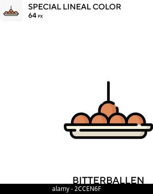 Bitterballen Spezielle lineare Farbe Symbol. Illustration Symbol Design Vorlage für Web mobile UI-Element. Stock Vektor