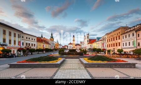 Banska Bystrica, Slowakei - 19. Juli 2018: Hauptplatz in Banska Bystrica, Slowakei. Stockfoto