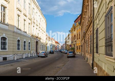 Budapest, Ungarn - 16. August 2018: die Altstadt von Buda im heutigen Budapest, Ungarn. Stockfoto