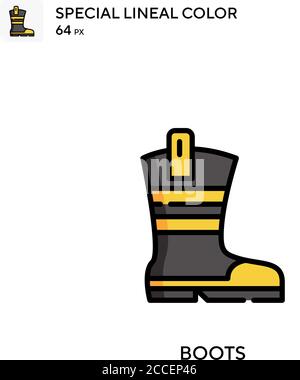 Stiefel Spezielle Linienfarbe Symbol. Illustration Symbol Design Vorlage für Web mobile UI-Element. Stock Vektor