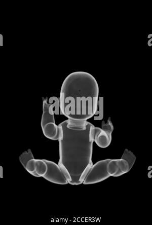 Kunststoff Baby Puppe Spielzeug, X-ray Stockfoto