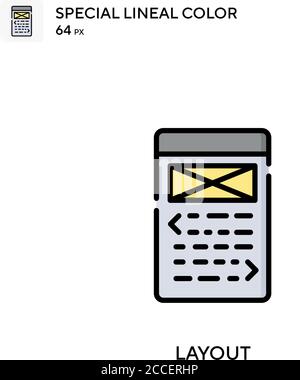 Layout spezielles lineales Farbsymbol. Illustration Symbol Design Vorlage für Web mobile UI-Element. Stock Vektor