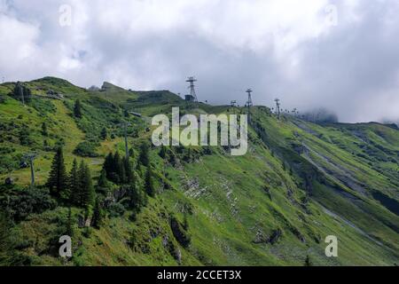 Titlis Seilbahn in Engelberg Schweiz Stockfoto