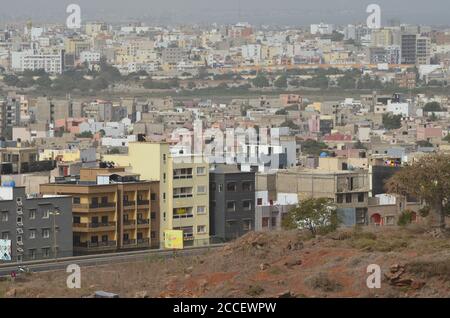 Dakar (Senegal), eine afrikanische Megalopolis in kontinuierlicher Expansion Stockfoto