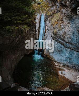 Europa, Deutschland, Bayern, Bayerische Alpen, Sudelfeld, Tatzelwurm, Brannenburg, Bayrischzell, Wasserfall Stockfoto