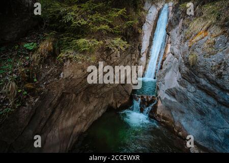 Europa, Deutschland, Bayern, Bayerische Alpen, Sudelfeld, Tatzelwurm, Brannenburg, Bayrischzell, Wasserfall Stockfoto