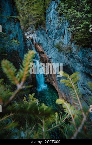 Europa, Deutschland, Bayern, Bayerische Alpen, Sudelfeld, Tatzelwurm, Brannenburg, Bayrischzell, Wasserfall Stockfoto