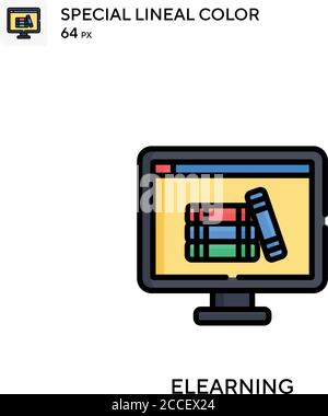 ELearning Special lineales Farbsymbol. Illustration Symbol Design Vorlage für Web mobile UI-Element. Stock Vektor