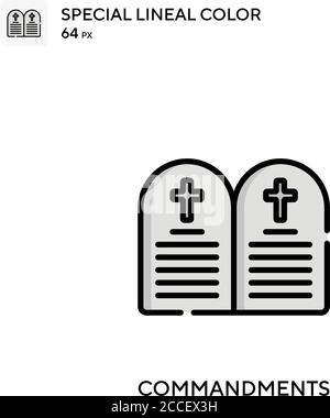 Gebote spezielles lineales Farbsymbol. Illustration Symbol Design Vorlage für Web mobile UI-Element. Stock Vektor