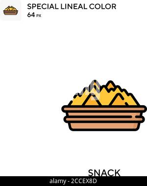 Snack Spezielle Linienfarbe Symbol. Illustration Symbol Design Vorlage für Web mobile UI-Element. Stock Vektor