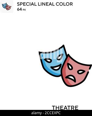 Theater Special Lineal Farbe Symbol. Illustration Symbol Design Vorlage für Web mobile UI-Element. Stock Vektor