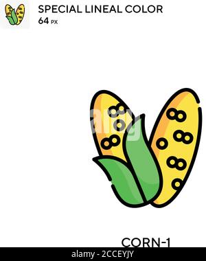 Corn-1 spezielles lineales Farbsymbol. Illustration Symbol Design Vorlage für Web mobile UI-Element. Stock Vektor