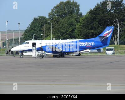 G-MAJG, ein British Aerospace Jetstream 41 von Eastern Airways, auf der RAF Leuchars Airshow im Jahr 2012. Stockfoto