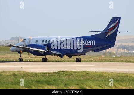 G-MAJG, ein British Aerospace Jetstream 41 von Eastern Airways, auf der RAF Leuchars Airshow im Jahr 2012. Stockfoto