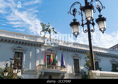 Granada (Spanien), Altstadt, Plaza del Carmen, Rathaus Stockfoto