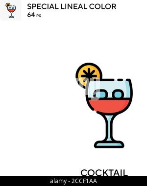 Cocktail Special Lineal Farbe Symbol. Illustration Symbol Design Vorlage für Web mobile UI-Element. Stock Vektor