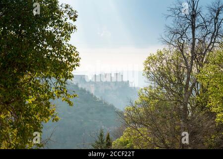 Spanien, Granada, Sacromonte, Altstadt, Abadia del Sacromonte, Kloster, Aussichtspunkt, Alhambra Blick Stockfoto