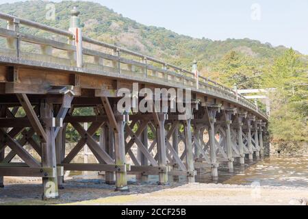 Mie, Japan - Ise Grand Shrine (Ise Jingu Naiku - innerer Schrein) in Ise, Mie, Japan. Der Schrein war eine Geschichte von über 1500 Jahren. Stockfoto