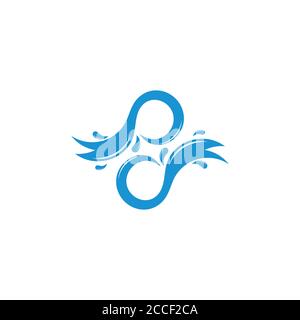 Einfacher Wasserspritzer Symbol Logo Vektor Stock Vektor