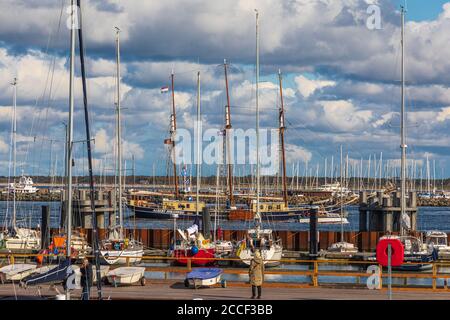 Alter Strom, Warnemünde, Rostock, Mecklenburg-Vorpommern, Deutschland Stockfoto