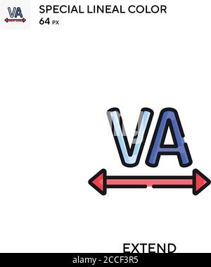 Symbol für spezielle Linienfarbe erweitern. Illustration Symbol Design Vorlage für Web mobile UI-Element. Stock Vektor