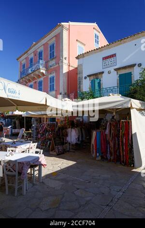 Das Dorf Fiskardo auf der Insel Kefalonia in Griechenland. Stockfoto