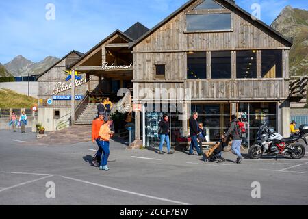 Österreich, Montafon, Silvretta See, Biehler Höhe, Restaurant Silvrettasee. Stockfoto