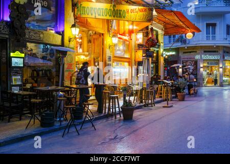 Coffee shop in Psirri Nachbarschaft von Athen. Stockfoto