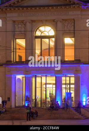 Bremer Kunsthalle in den Wallanlagen in der Abenddämmerung, Veranstaltung lange Nacht der Museen, Quartier, Bremen, Deutschland, Europa Stockfoto