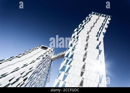 Bella Sky Hotel mit moderner Architektur in Kopenhagen, Ørestad, Dänemark, Skandinavien Stockfoto