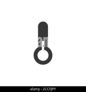 Thermometer. Niedrige Temperatur. Isoliertes Symbol. Vektordarstellung der Wetterglyphe Stock Vektor