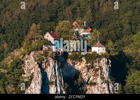 Schloss Bronnen, Schloss Bronnen, Fridingen, Oberes Donautal, Schwäbische Alb, Bezirk Tuttlingen, Baden-Württemberg, Deutschland, Europa Stockfoto