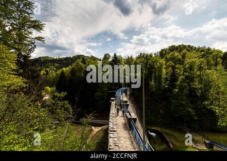 Europa, Polen, Niederschlesien, Zapora Miedzygorze / Wölfelsgrunder Talsperre Stockfoto