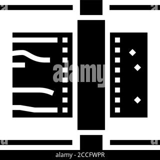 Schleifen Holzmaschine Glyphe Symbol Vektor Illustration Stock Vektor