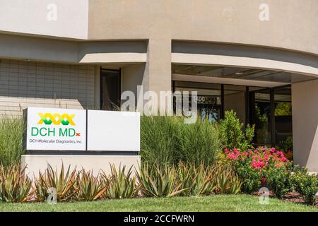 August 3, 2020 Mountain View / CA / USA - DCH Molecular Diagnostics Hauptsitz im Silicon Valley; DCH MDX entwickelt Assays für automatisierte, integrierte, Stockfoto
