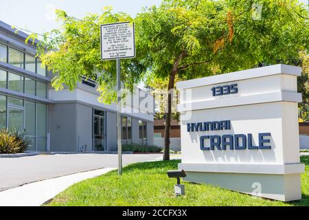 August 3, 2020 Mountain View / CA / USA - Hyundai CRADLE Hauptsitz im Silicon Valley; Hyundai CRADLE ist eine Venture Capital Investment Firma, im Besitz von Stockfoto