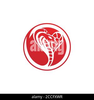 Cobra logo Template Design in einem Dreieck. Vector Illustration. Stock Vektor