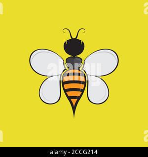 Bee Logo Vorlage Vektor icon Abbildung design Stock Vektor