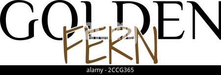 Golden Fern-Logo Stockfoto