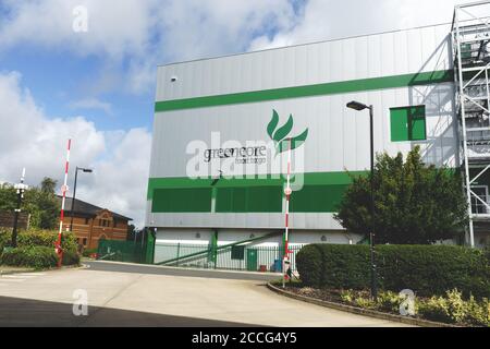 Northampton, Großbritannien. August 2020. Greencore auf dem Industriegebiet Moulton Park, Northampton. Stockfoto