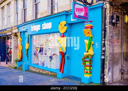 Edinburgh Schottland 6. aug 2020 Fringe Box Office, an der Royal Mile, Ticket- und Buchungszentrum für Fringe Festival-Veranstaltungen in Edinburgh Stockfoto