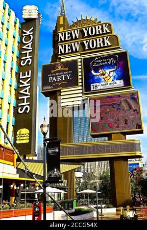 Shake Shack, New York-New York Hotel and Casino, Las Vegas Strip in Paradise. Stockfoto