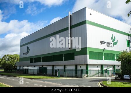 Northampton, Großbritannien. August 2020. Greencore auf dem Industriegebiet Moulton Park, Northampton. Stockfoto