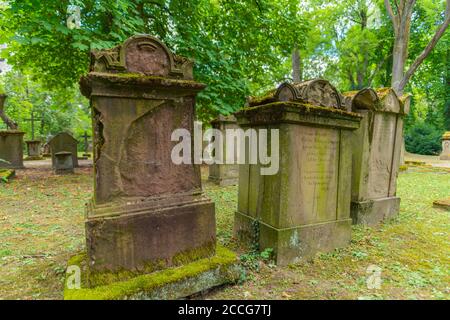 Hoppenlaufriedhof oder Hoppenlau Friedhof von 1626, Stuttgart, Baden-Württemberg, Süddeutschland, Europa Stockfoto