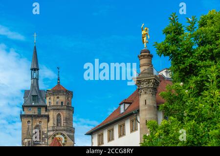 Evangelisches Chucrch Stiftskirche von 1534, Stuttgart, Bundesland Baden-Württemberg, Süddeutschland, Europa Stockfoto