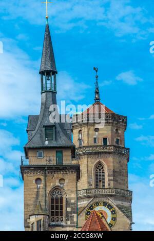 Evangelisches Chucrch Stiftskirche von 1534, Stuttgart, Bundesland Baden-Württemberg, Süddeutschland, Europa Stockfoto