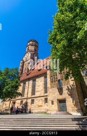 Evangelisches Chucrch Stiftskirche von 1534, Stuttgart, Bundesland Baden-Württemberg, Süddeutschland, Europa Stockfoto