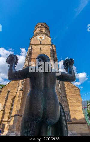 Evangelisches Chucrch Stiftskirche von 1534, Stuttgart, Bundesland Baden-Württemberg, Süddeutschland, Europa Stockfoto