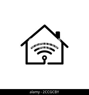 Smart House-Symbol. Vektor auf isoliertem weißem Hintergrund. EPS 10 Stock Vektor